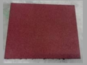 พื้นยางสีแดง ขนาด 50*50*2.5 ซม.